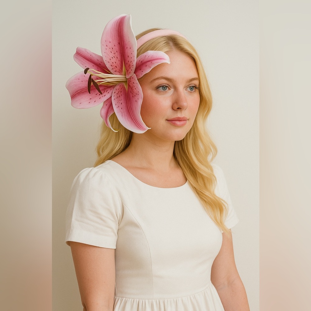 Statement Lily Fascinator Headband KY Oaks & Derby Day Ready Hair Accessory